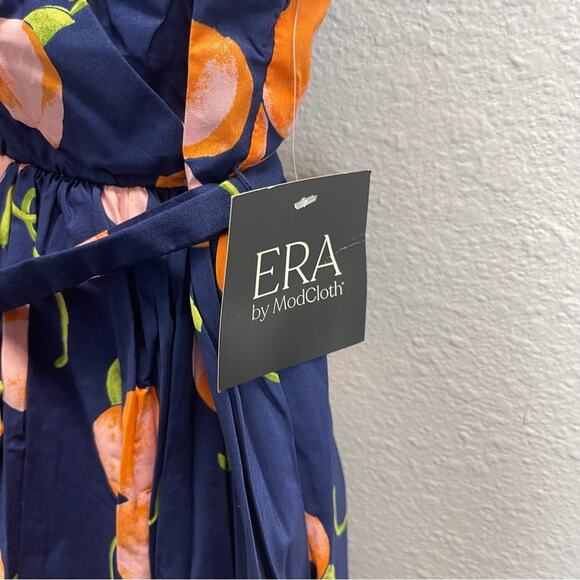 ModCloth Sweet Peaches Swing Dress Faux Wrap - Picture 12 of 15